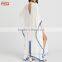 Pom Pom Trim Lace Up Cutout Back Embroidered Poncho Kaftan Dress