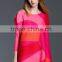 Gored bright color large size women plicated dresses wholesale