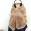 white color fashion winter knitting fur scarf factory