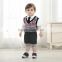 England style 3pcs suit of boy' clothes set,including shirt,sweater and pants