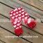 Girls Valentines Day Clothing Sets Red Heart Knit Ruffle Icings Pants And Tops Outfit