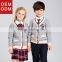 Children School Uniform Sweaters Cardigan With Chest Logos Customized