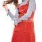 2017 OEM Spring Women Adjustable Burnt Orange Cord Pinafore Dress