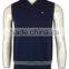ISO9001/BSCI Manufature v-neck navy blue wholesale cheap sweater vest
