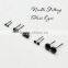 6mm Needle Felted Toy Accessories Craft Wire Back Black Plastic Eyes