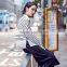2017 Latest Loose Patchwork Blouse For Women With Pattern Designs Ladies Long Sleeve Stripes Printed Shirts