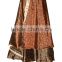 Indian Two Layer Silk Wrap Skirt For Ladies