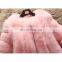 Top grade pink fox fur loose coat for ladies winter fashion tongxiang fur