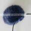 Popular style fur bobble accessory girl fur hair hoop with rabbit fur ball