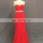 Red Real Picture Beaded Appliques Cap Sleeve Red Jersey Mermaid Long Evening Dress