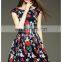 High quality sleeveless super dress fashion elastic waist dress summer 2016
