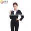 Brand Quality Slim Fit 100% Polyester Customized Color Size 2 pieces Plus Size Ladies Black Formal Pant Suits Manufacturer