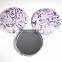 New arrived craft-beautiful eco-friendly tinplate pocket mirror for decoration