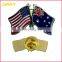 Custom American and Australia Friendship Crossed Flag Lapel Pin Badge