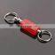 2016 promotional wholesale new style rubber plastic red color double ring keychain