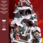 9L LED Musical Ski Scene with  Polyresin Christmas House Decoration