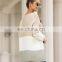 Hot Selling US Market Sexy Knit V-neck Strapless Color Block Women's Loose Fit Pullover Sweater