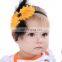 Orange and Black Over the Top Bows Girls Big Hair Bows Halloween Baby Headband Kids Autumn hair accessories