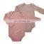 Khaki Organic Cotton Baby Casual Dresses Long Sleeve Bodysuit Romper