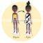 DIY Sticker Paper craft kit Voguish Girl Fashion Magnetic Dress Up Paper Dolls