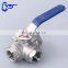 L Type T Type Female Thread End Flange End Stainless Steel Ball Valve With Handle