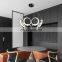 Modern led living room chandelier ring creative simple golden nordic design light luxury bedroom dining chandelier