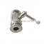 DIN/SMS/3A Sanitary 2 way Ball Valve Triclamp End With Stainless Steel Handle Forged Valve Body