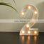 Manufacturer professional custom warm white wedding events party decor led light house numbers