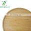 Organic Bamboo Round Serving Plate wood serving tray for snack fruit cakes