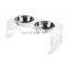 Acrylic Elevated Dog Bowls Pet Feeder Stainless Steel Bowls for Store, Home