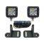 For Jeep JL for for wrangler JL1109 combination(JL aluminum alloy bracket + 2 LED620+1 sets of 9th line) Suitable A-pillar light