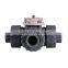 COVNA 3 Way T Port PVC Electric Actuator Ball Valve Plastic Electric Ball Valve