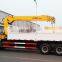 New 10 ton SPS25000 with four-section straight boom crane truck price