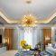 Nordic Post-modern Living Room Metal Chandelier Lamp Personality Sphere Golden Dandelion LED Chandelier Light