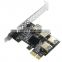 New Pci-e Express Pcie 1 To 4 Port Multiplier Gold Plating Usb Pcie Splitter Card