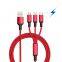 Factory price USB charging Cable 3 in 1 for type-c usb fast charger cable for mobile phone