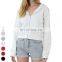 Womens Sweatshirt Slim Street Coat Custom Running Wear Long Sleeve Gym Fitness Jackets Women Short Hooded Zipper Yoga Jacket