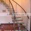 Decorative glass villa fence stair steps handrail and balcony railings