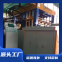 High-pressure vibration system for compact and dense bricks.