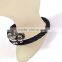 black wire bracelet stainless steel men dragon bracelet