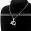 High quality stainless steel cute elephant necklace diamond elephant pendant necklace wholesale