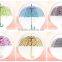 23" umbrella type poe pvc plastic transparent print Dome Fashion Umbrella
