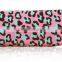 Nylon Cosmetic bag with zipper and wrist fashion leopard cosmetic bag for women
