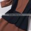 High-end 2014 best sale branded knitted european style fashion 3/4 sleeve contrast color trendy urban lady dresses W18102