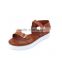 hot selling new Summer Womens Pu Leather Flat Sandals Wedding Pearls Rhinestone Thong Shoes