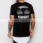 printed words cotton short sleeves O-collar men long casual t-shirt OEM service