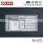BL-656L New model R19 Italy design one and half bowl stainless steel sink