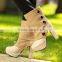 Luxury good quality leather fashion double suede leather for women boot A1577