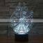 Colorful 3D effective LED tablet lamp, 3D night light