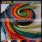 flat braided rainbow colorful waxed cotton cord